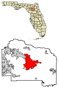Alachua County Florida Incorporated and Unincorporated areas Gainesville Highlighted 1225175